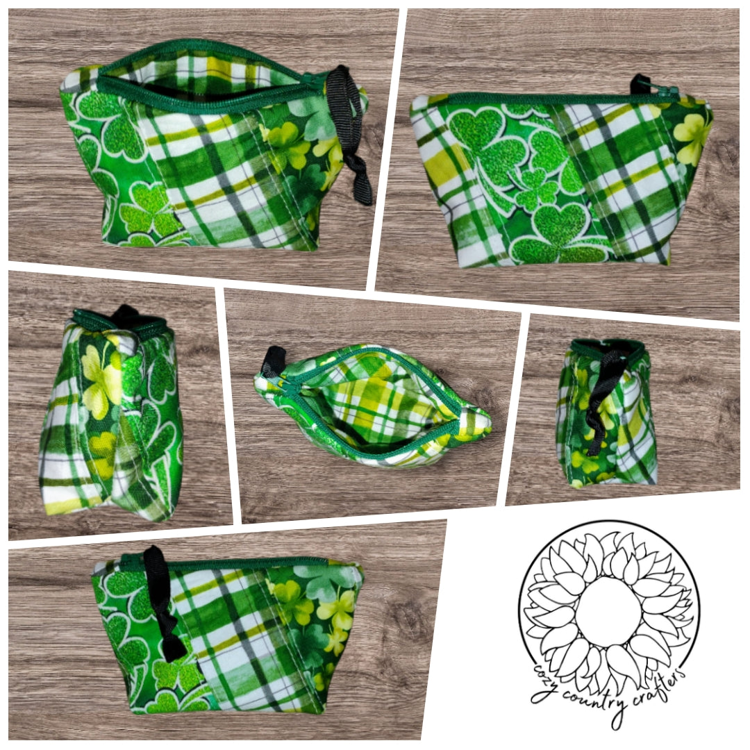 St Patrick's Day - Fabric Quilted Coin Pouch or Coin Purse